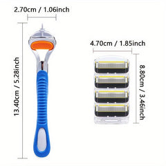 Yellow Classic Shaving Set with Safety Razor & Blades