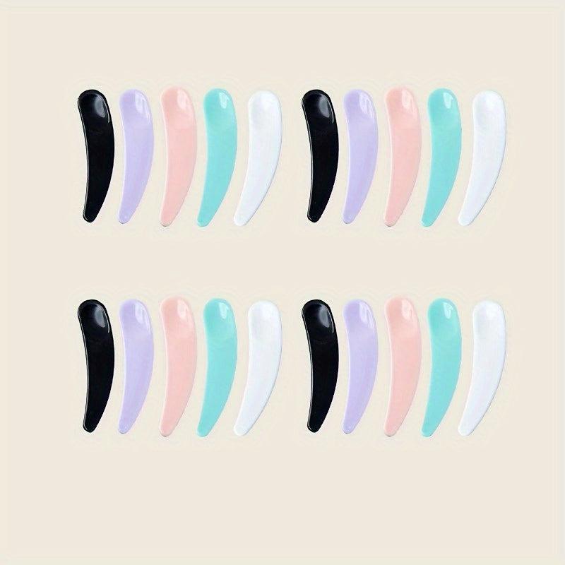 20pcs Reusable Cosmetic Spatula And Mini Spoon For Creams