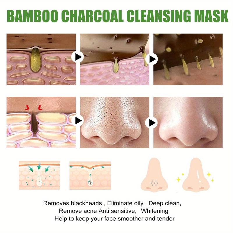 Bamboo Charcoal Peel off Mask Control Pores Moisturize Mud Mask