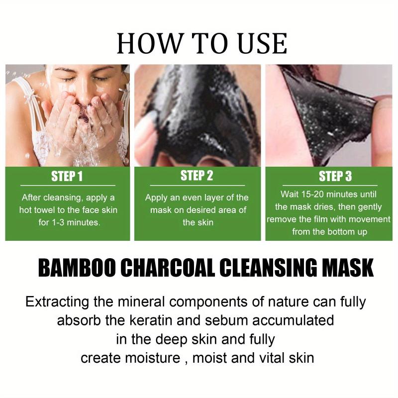 Bamboo Charcoal Peel off Mask Control Pores Moisturize Mud Mask