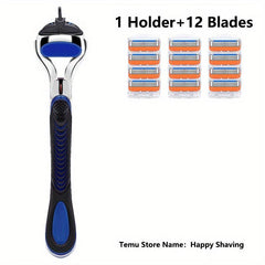 5-Layer Safety Razor Set Stainless Blades Classic Shaving Razor