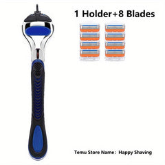 5-Layer Safety Razor Set Stainless Blades Classic Shaving Razor