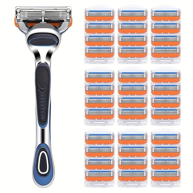 5-Layer Safety Razor Set Stainless Blades Classic Shaving Razor