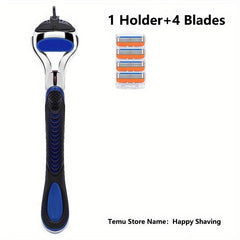 5-Layer Safety Razor Set Stainless Blades Classic Shaving Razor