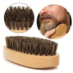Men's Mustache Brush Wood Comb Shaving Comb Cleaner Brush