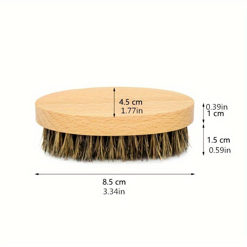 Men's Mustache Brush Wood Comb Shaving Comb Cleaner Brush