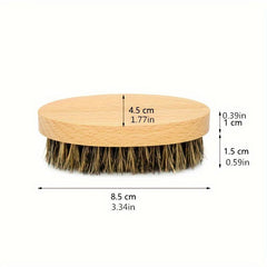 Men's Mustache Brush Wood Comb Shaving Comb Cleaner Brush