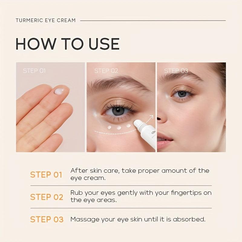 Turmeric Brightening Eye Cream 15g Reduce Dark Circle Smooth Fine Lines