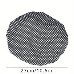 1pc Checkered Shower Caps Adjustable Waterproof Bath Caps