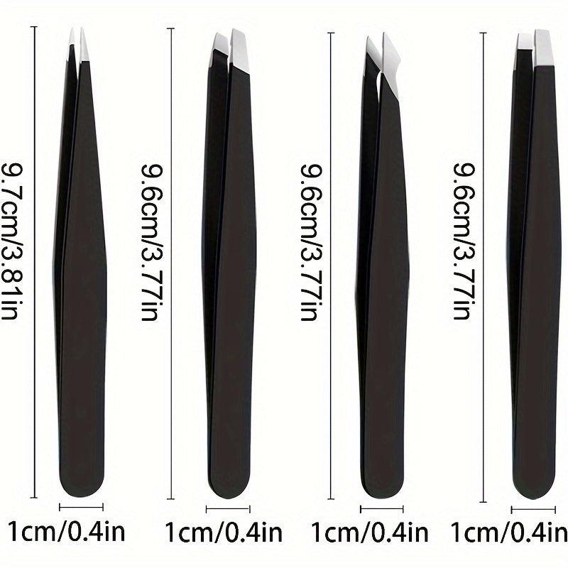 Stainless Steel Eyebrow Tweezers Facial Hair Removal Clip