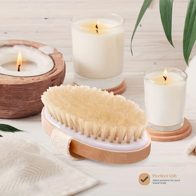 Natural Bristle Shower Brush Exfoliating Body Brush for Body Drainage