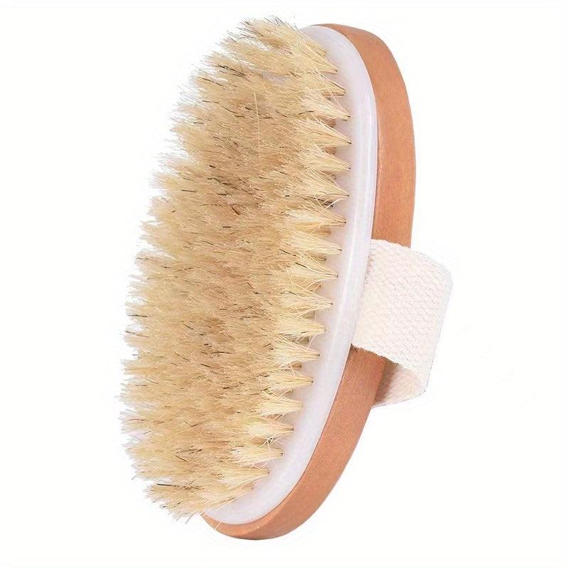 Natural Bristle Shower Brush Exfoliating Body Brush for Body Drainage