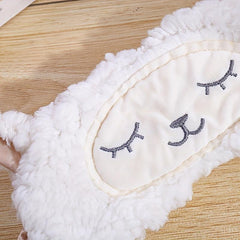 Soft Sheep Eye Mask for Sleep, Blackout Eye Patch