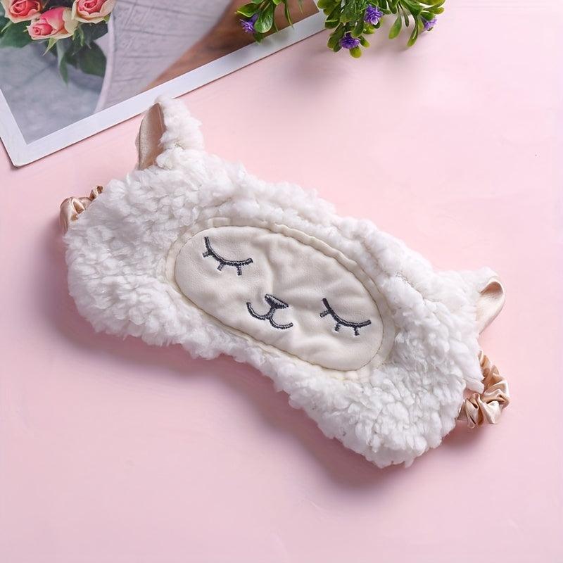 Soft Sheep Eye Mask for Sleep, Blackout Eye Patch