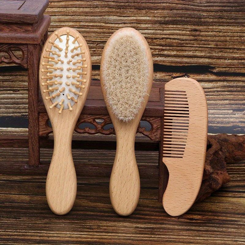 Bath Brush Airbag Comb Massage Cushion Wooden Handle Brush