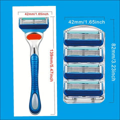 4 Blade Women's Shaving Razor Set for Sensitive Skin