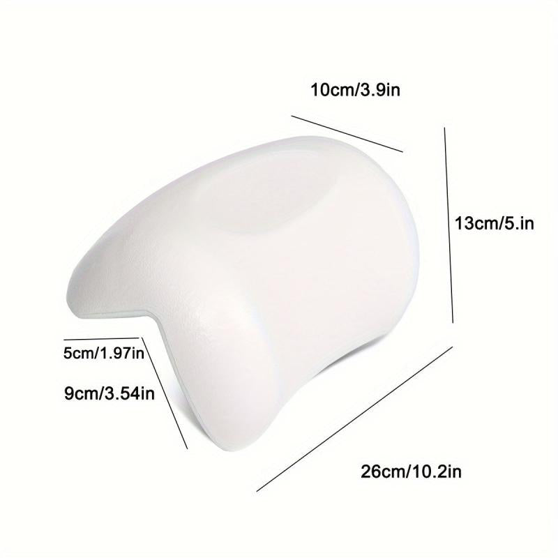 Spa Bathtub Headrest Pillow with Suction Cups Non Slip Cushion