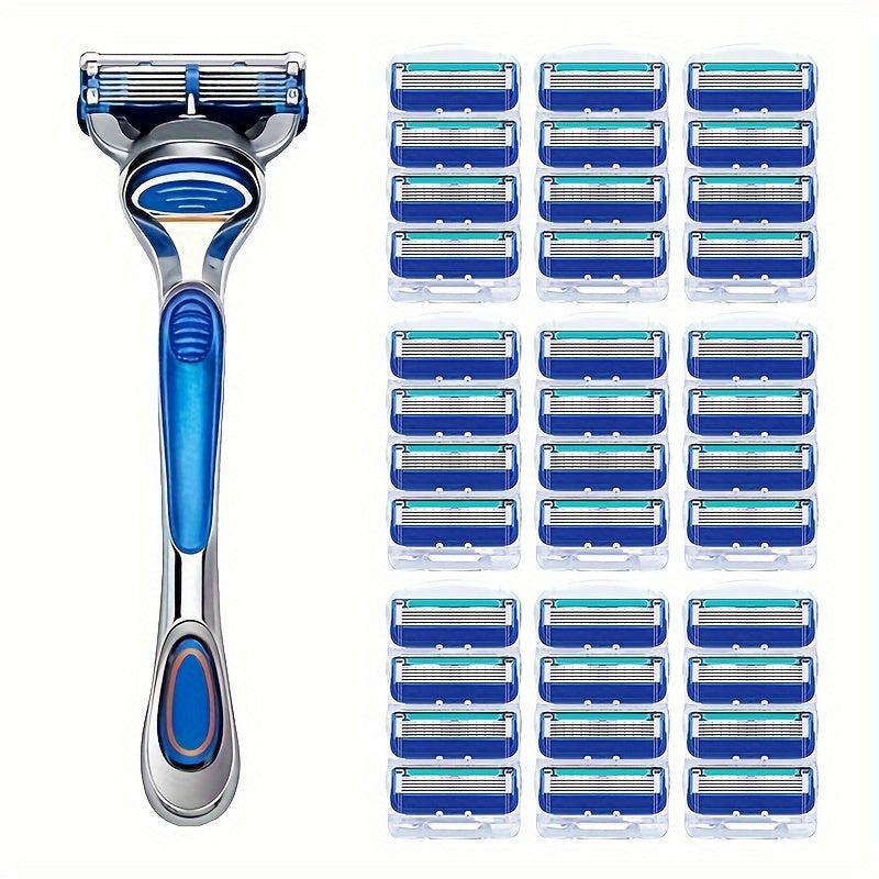 5-Layer Classic Shaving Razor Set with Replacement Blades