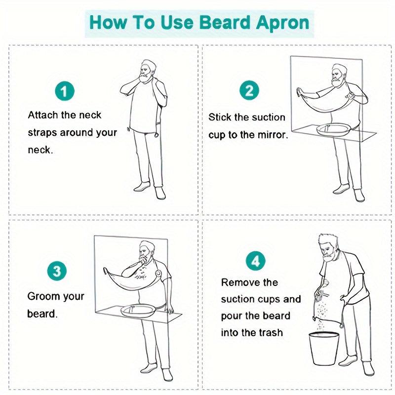 Waterproof Beard Bib with Strong Suction Cup - Perfect Gift for Men