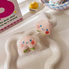 2pcs Cartoon Face Wash Wristband Set Microfiber Towel Band for Makeup