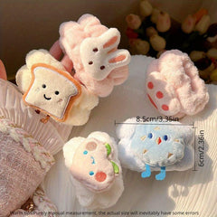 2pcs Cartoon Face Wash Wristband Set Microfiber Towel Band for Makeup