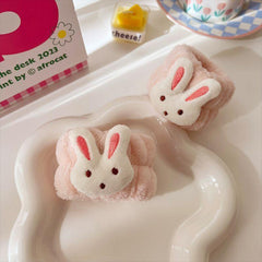 2pcs Cartoon Face Wash Wristband Set Microfiber Towel Band for Makeup