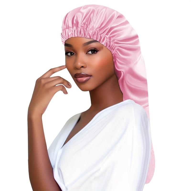 Long Satin Bonnet Silk Hair Bonnet For Sleeping Reusable Cap