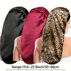 3pcs Long Satin Bonnet Silk Bonnet Hair Bonnet For Sleeping