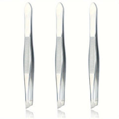 3pcs Stainless Steel Tweezers Hair Plucker For Women