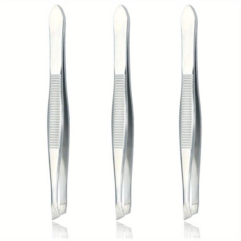3pcs Stainless Steel Tweezers Hair Plucker For Women