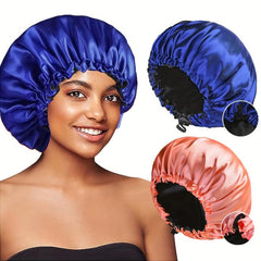2pcs Satin Bonnet Silk Bonnet Hair Bonnet For Sleeping Reusable