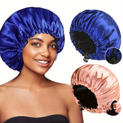 2pcs Satin Bonnet Silk Bonnet Hair Bonnet For Sleeping Reusable