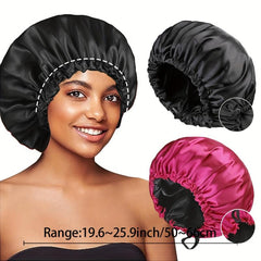 2pcs Satin Bonnet Silk Bonnet Hair Bonnet For Sleeping Reusable