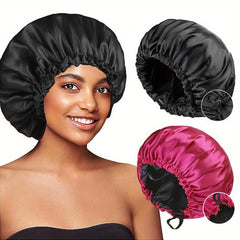 2pcs Satin Bonnet Silk Bonnet Hair Bonnet For Sleeping Reusable