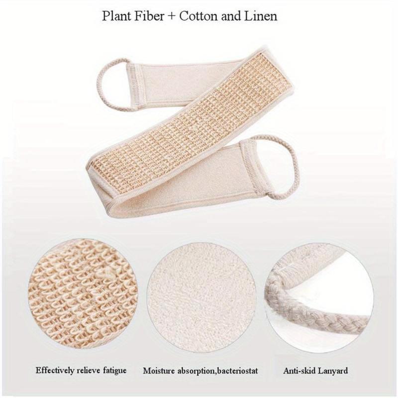 2 Exfoliating Back Bath Scrub Loofah Straps Double Side Body Sponge