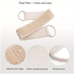 2 Exfoliating Back Bath Scrub Loofah Straps Double Side Body Sponge