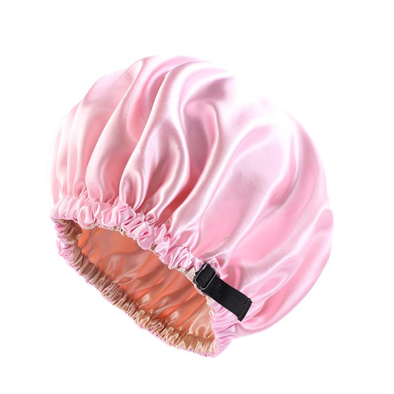 Large Size Double Layer Women Bonnets Head Cap Satin Bonnet Drawstring