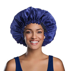 Large Size Double Layer Women Bonnets Head Cap Satin Bonnet Drawstring