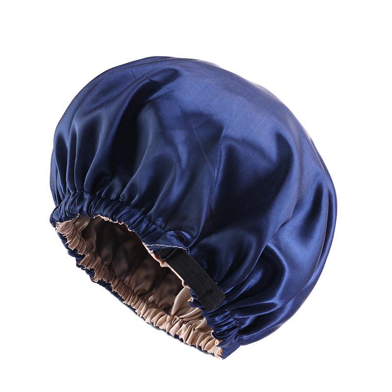 Large Size Double Layer Women Bonnets Head Cap Satin Bonnet Drawstring