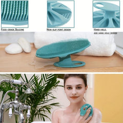 Soft Silicone Body Scrubber Shower Brush Exfoliating Massage