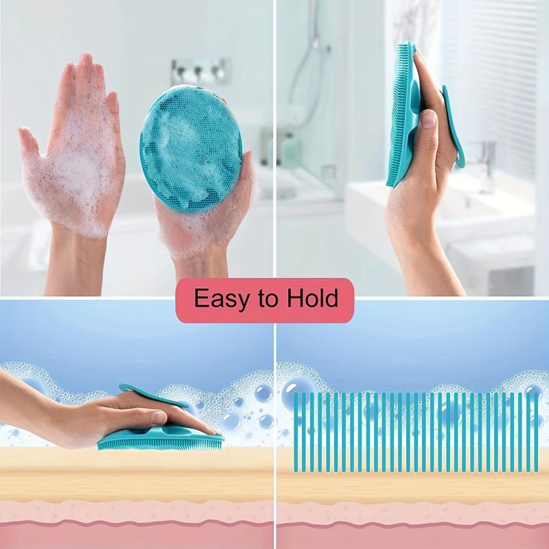 Soft Silicone Body Scrubber Shower Brush Exfoliating Massage
