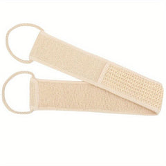 Linen Back Scrubber Towel with Handles for Body Exfoliation
