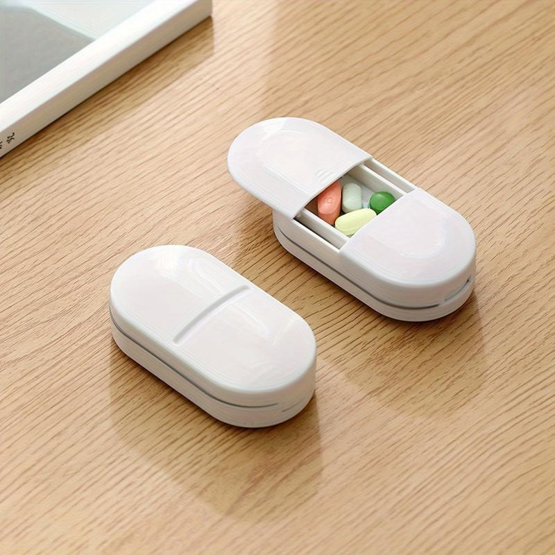 1pc Travel Pill Box One Week Moisture-proof Storage Box with Pill Cutter