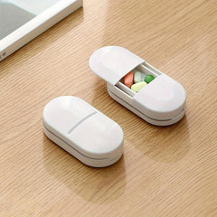 1pc Travel Pill Box One Week Moisture-proof Storage Box with Pill Cutter
