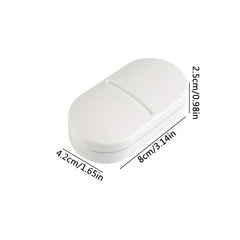 1pc Travel Pill Box One Week Moisture-proof Storage Box with Pill Cutter