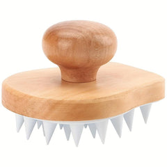 Wooden Scalp Massager Brush for Hair Cleaning Exfoliating Scalp Massage