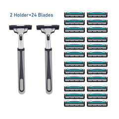 Stainless Steel Men's Shaving Blades 24 Pack
