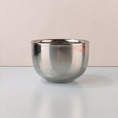 Men's Stainless Steel Shaving Soap Bowl Double Layer Foam Mug