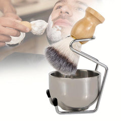 Men's Stainless Steel Shaving Soap Bowl Double Layer Foam Mug