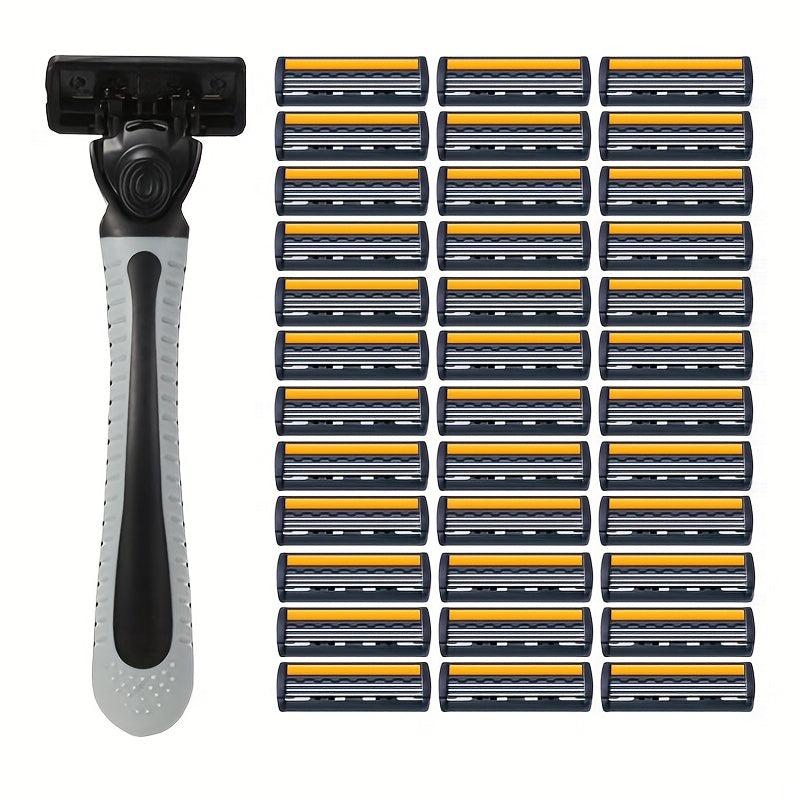 Classic Safety Razor Set Stainless Steel Skin Guard Holder and Blades
